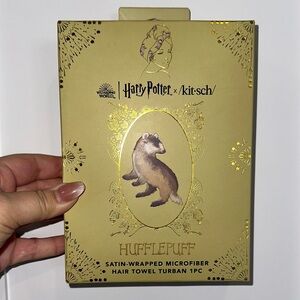 Kitsch Satin-Wrapped Microfiber Hair Towel Turban - Gold